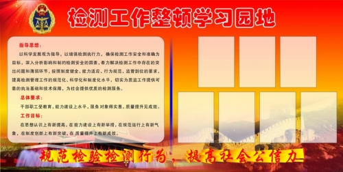 检测工作整顿学习园地