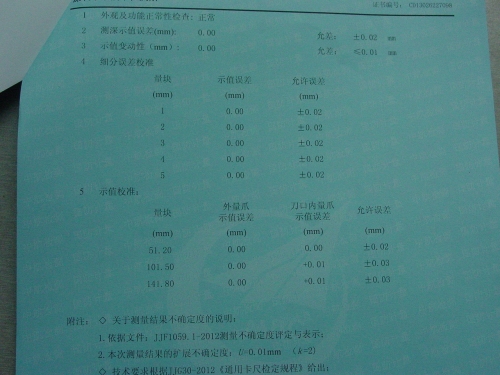 校准示值误差